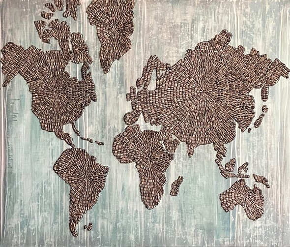 Cosmos worldmap blue